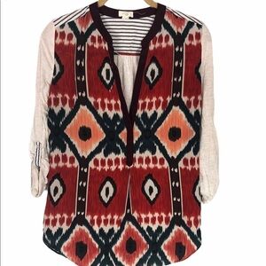 ANTHROPOLOGIE TINY Boho Tribal Blouse XS